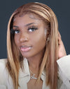 IM Beauty Highlighted 100% Human Hair 4*4 Closure Bob Wig